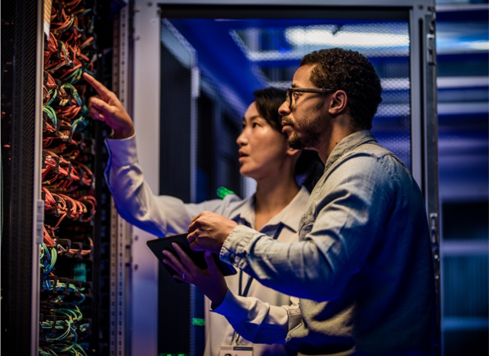 Team-Examining-Servers-Together